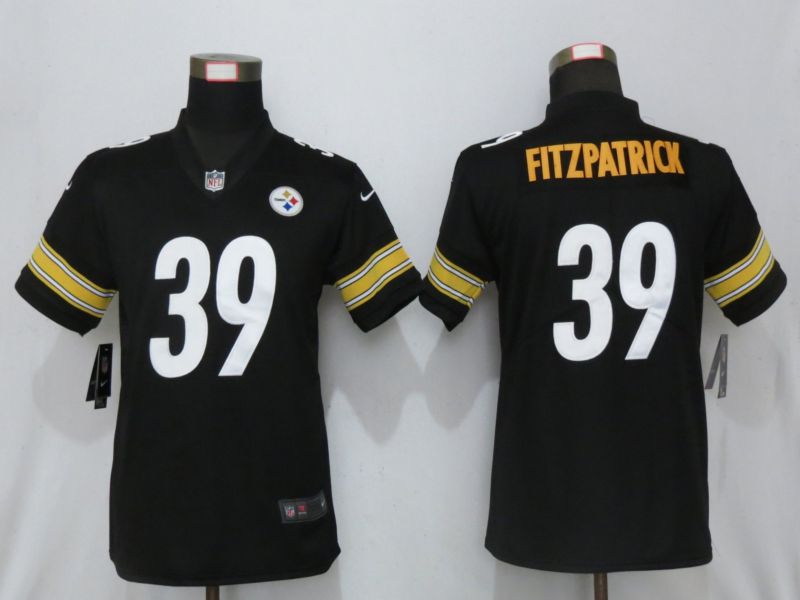 Women Pittsburgh Steelers #39 Fitzpatrick Black Nike 2019 Vapor Untouchable Elite Player